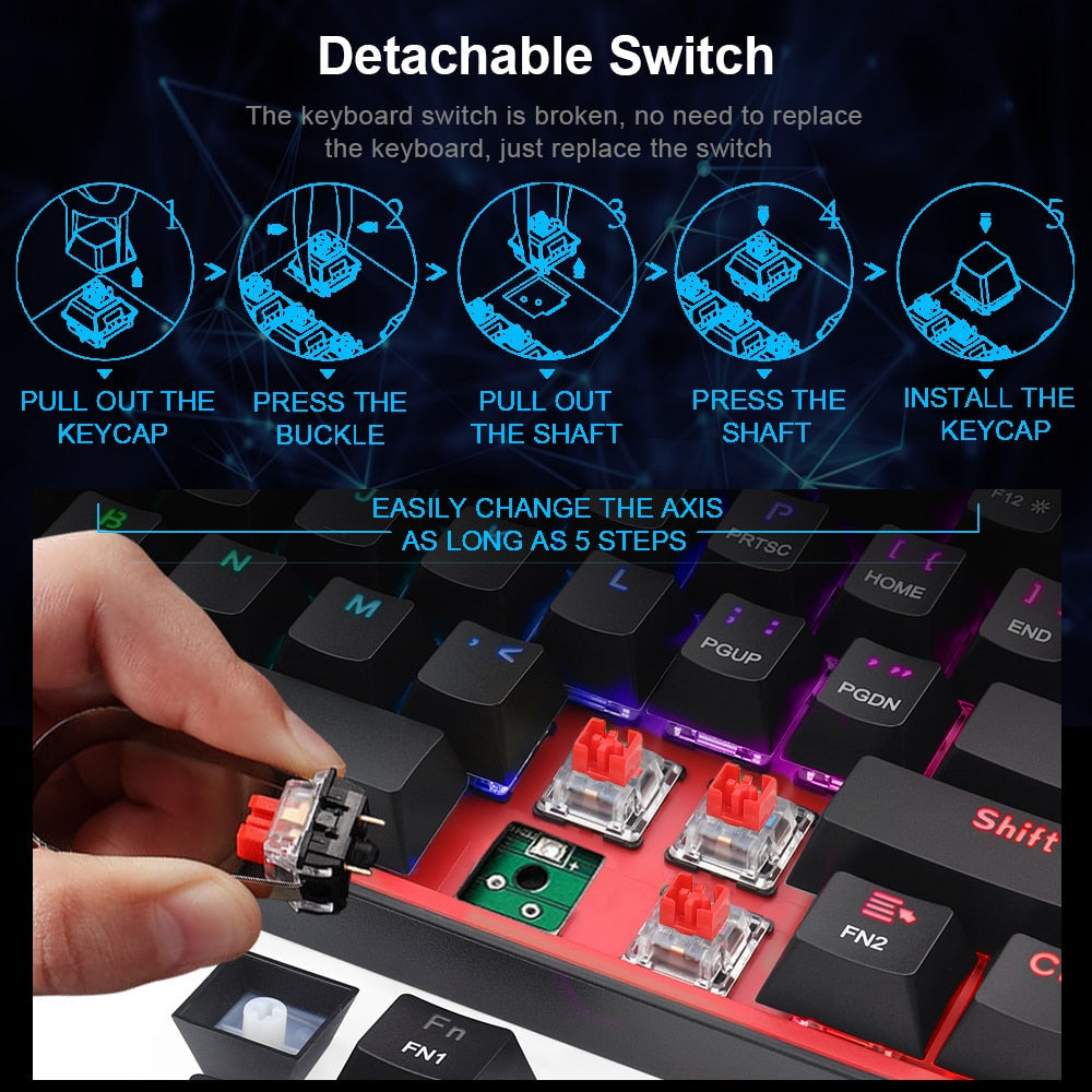 Mini Mechanical Gaming Wired Keyboard - SLSOK
