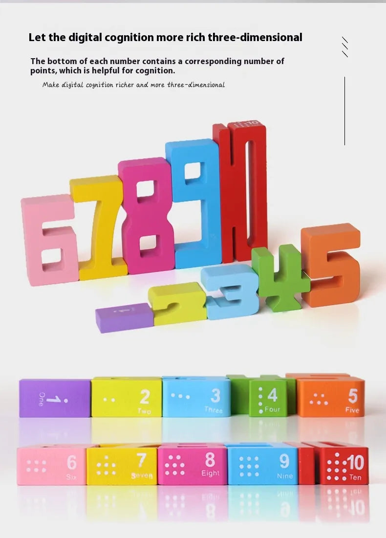 Wooden Number Blocks Set - SLSOK