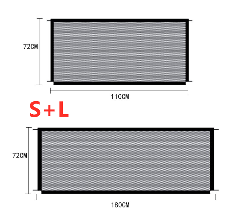 Black Foldable Protection Pet Safety Gate - SLSOK