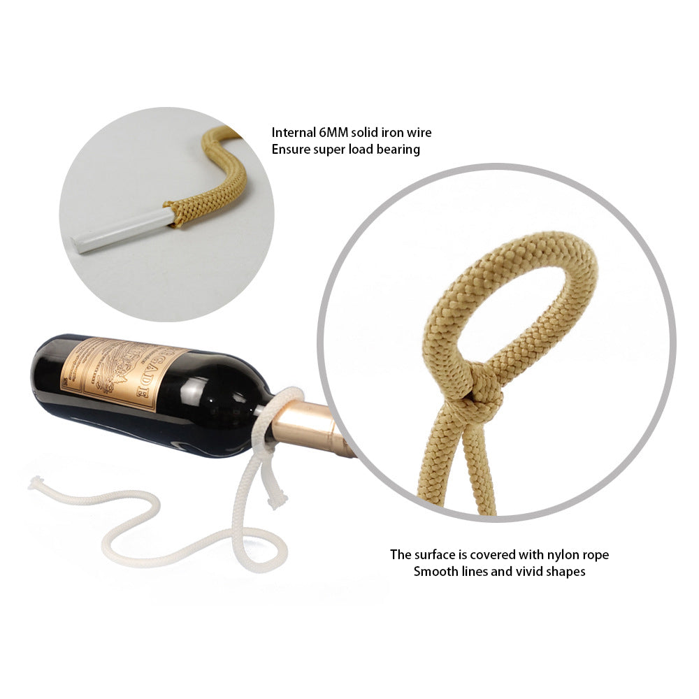Suspended Rope Wine Bottle My Store