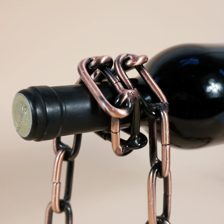 Magic Iron Chain Wine Bottle Holder My Store
