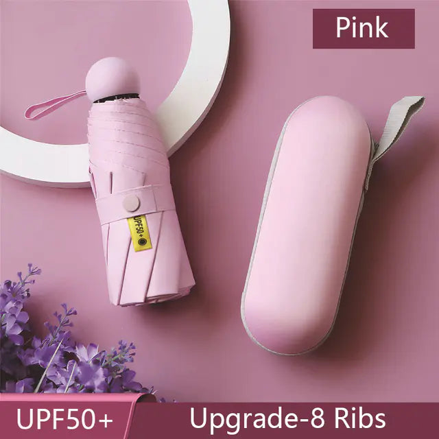 8-Ribs Mini Portable Sun Umbrella - SLSOK