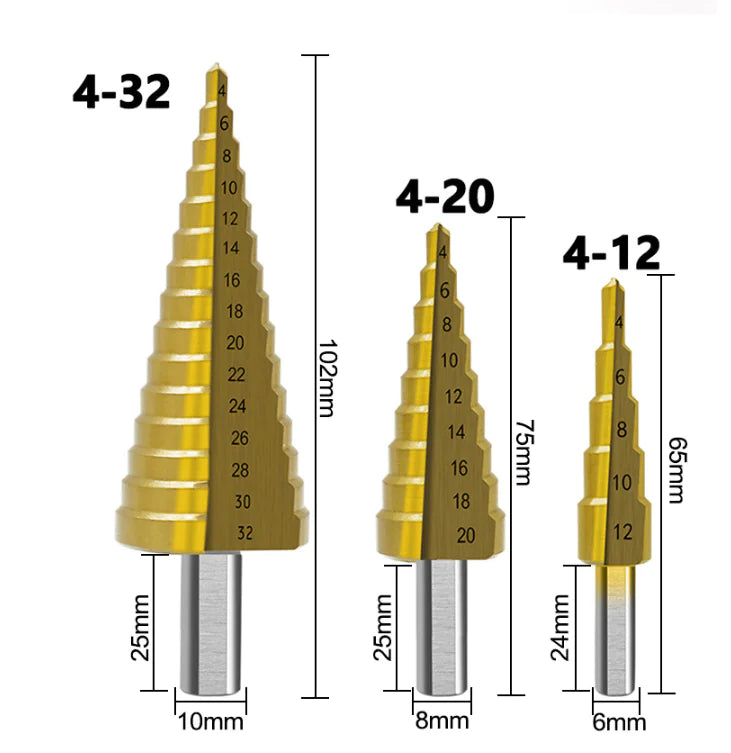 Step Drill Groove Saw Set (6 Pieces) - SLSOK