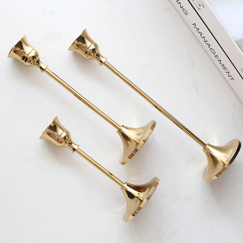 Elegant Vintage Gold Candle Holder SLSOK
