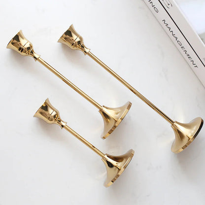 Elegant Vintage Gold Candle Holder SLSOK
