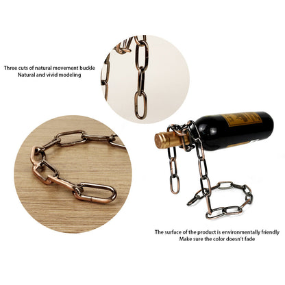 Magic Iron Chain Wine Bottle Holder My Store