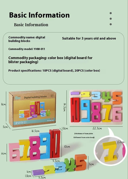 Wooden Number Blocks Set - SLSOK