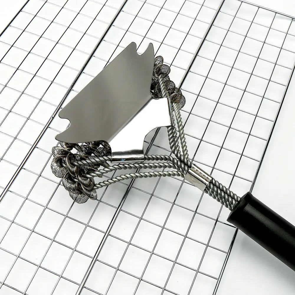 Stainless Steel BBQ Grill Brush Set - SLSOK