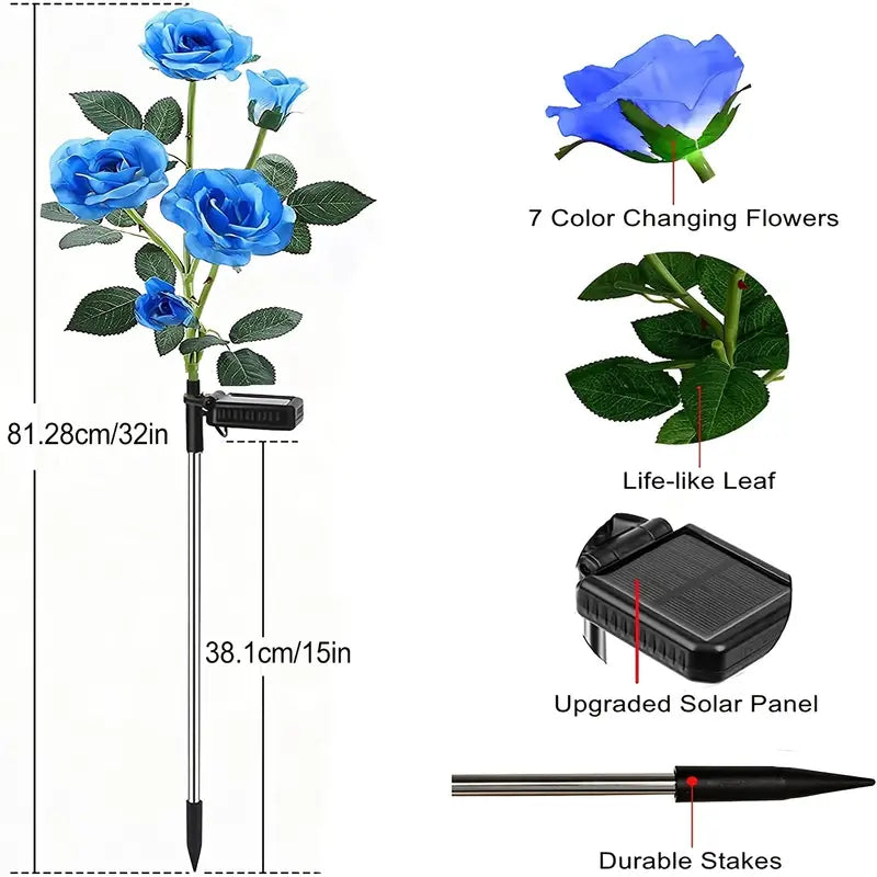 Color-Changing Solar Garden Roses - SLSOK