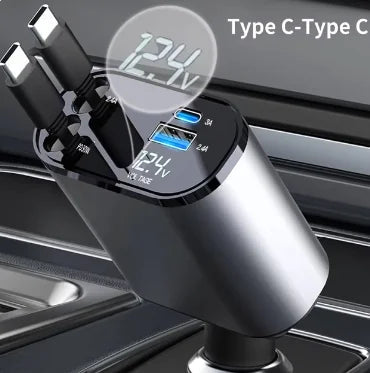 USB-C Retractable Car Charger My Store