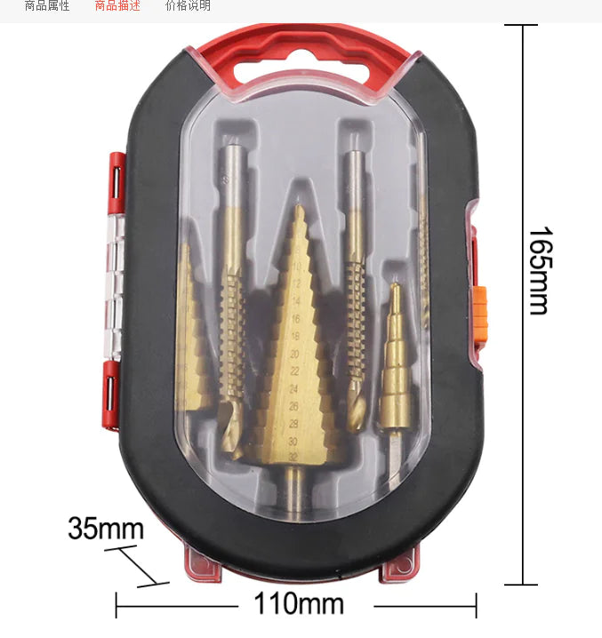 Step Drill Groove Saw Set (6 Pieces) - SLSOK