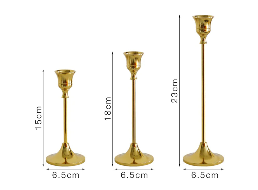 Elegant Vintage Gold Candle Holder SLSOK