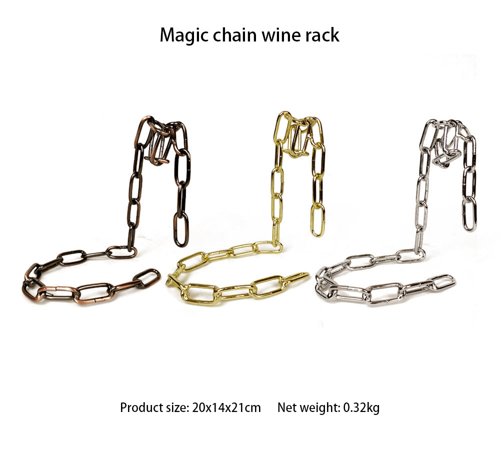 Magic Iron Chain Wine Bottle Holder My Store
