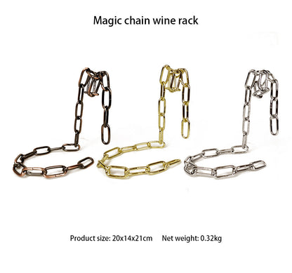 Magic Iron Chain Wine Bottle Holder My Store