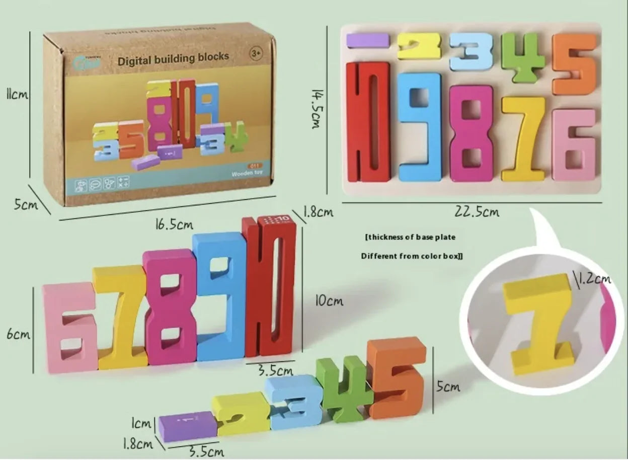 Wooden Number Blocks Set - SLSOK