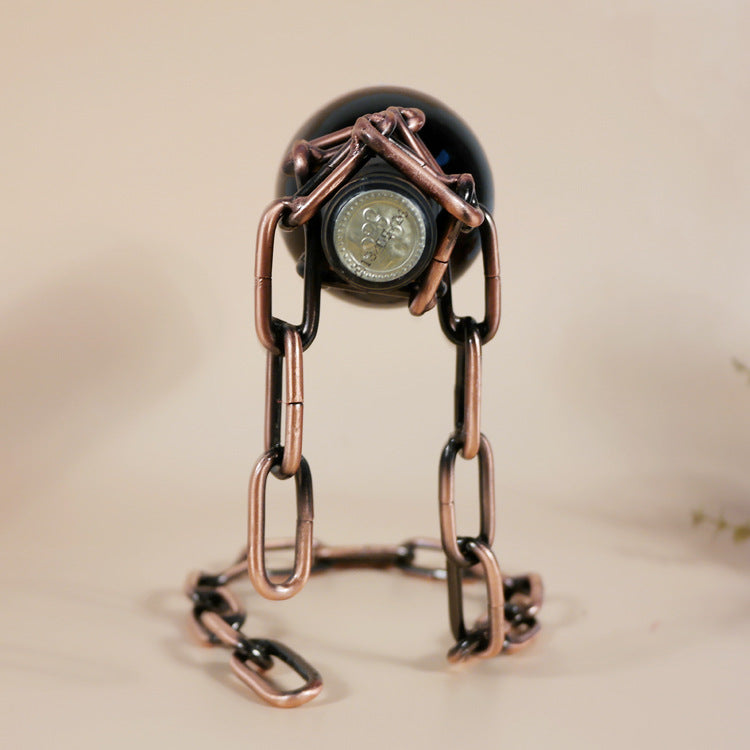 Magic Iron Chain Wine Bottle Holder My Store