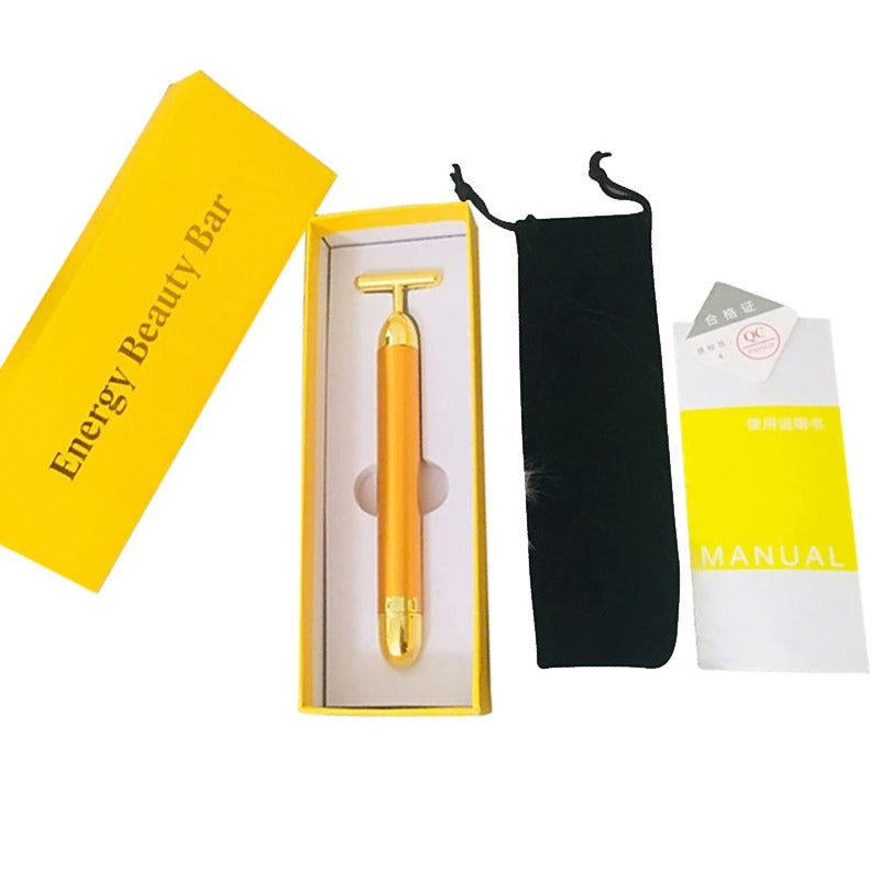 Energy 24K Gold T Beauty Bar Facial Roller Massager My Store