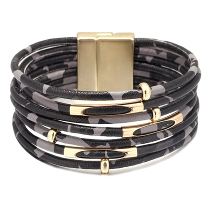 Leopard Print Leather Bracelet - SLSOK