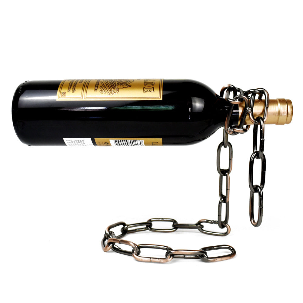 Magic Iron Chain Wine Bottle Holder My Store