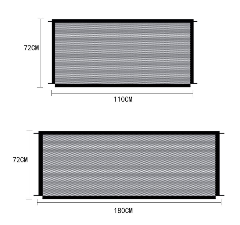 Black Foldable Protection Pet Safety Gate - SLSOK