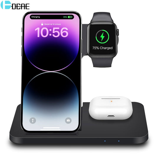 3in1 Wireless Fast Charger Dock Station - SLSOK