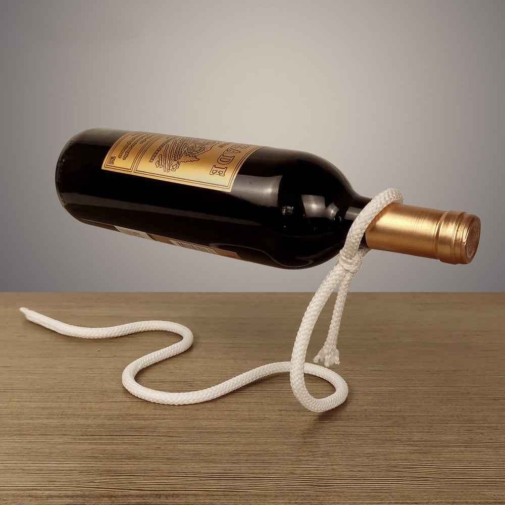 Suspended Rope Wine Bottle My Store
