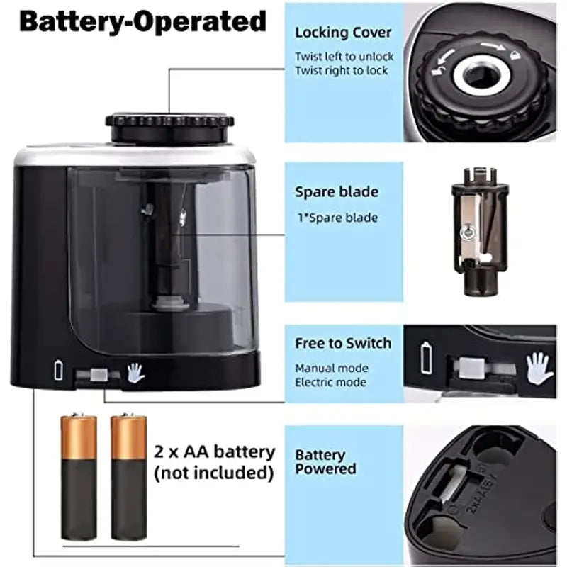 Portable Electric Pencil Sharpener - SLSOK