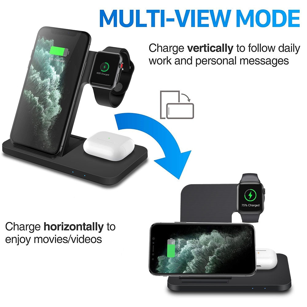 3in1 Wireless Fast Charger Dock Station My Store