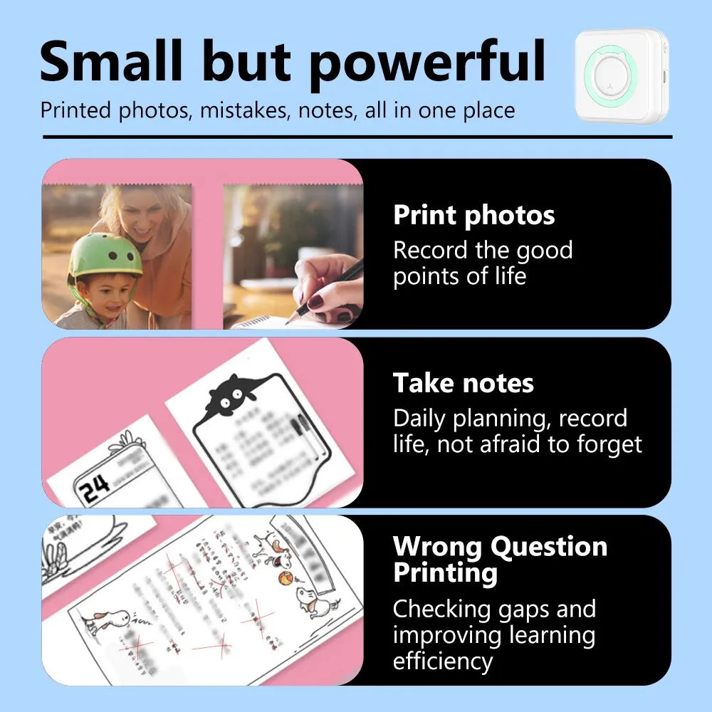 Mini Printer Portable Thermal Stickers - SLSOK